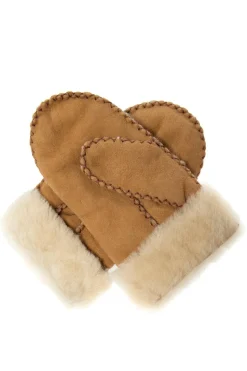 UGG Kids BROWN Insulated gloves with logo