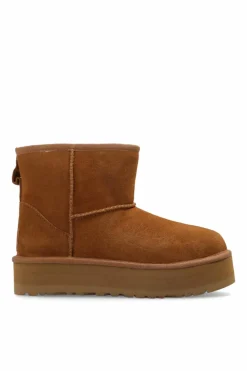 UGG Kids BROWN ‘K Classic Mini Platform’ snow boots