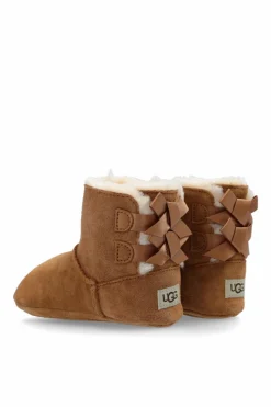 UGG Kids BROWN Suede baby shoes Baby Bailey Bow
