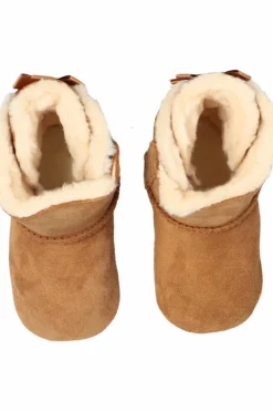 UGG Kids BROWN Suede baby shoes Baby Bailey Bow