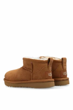 UGG Kids BROWN ‘T Classic Ultra Mini’ snow boots