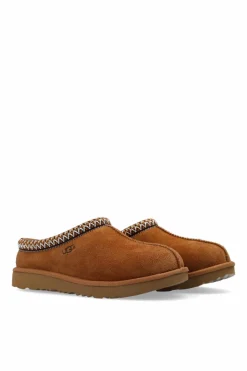 UGG Kids BROWN ‘Tasman II’ suede slides