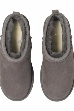 UGG Kids GREY ‘Classic Ultra Mini’ snow boots