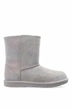 UGG Kids GREY Snow Boots T Classic II Shimmer Sky