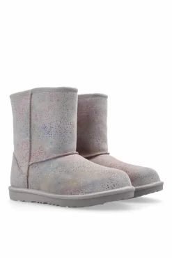 UGG Kids GREY Snow Boots T Classic II Shimmer Sky
