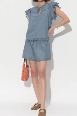 Ulla Johnson BLUE Elowen shorts