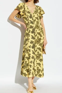 Ulla Johnson YELLOW Dress Evette