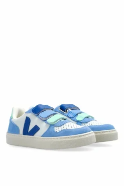 Veja Kids BLUE Sneakers SMALL V-10 CHROMEFREE LEATHER