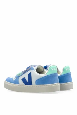 Veja Kids BLUE Sneakers SMALL V-10 CHROMEFREE LEATHER