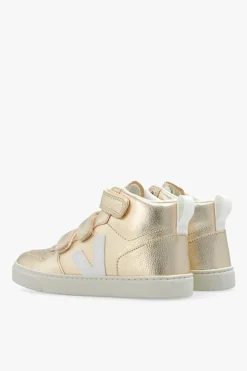Veja Kids GOLD ‘V-10’ leather sneakers