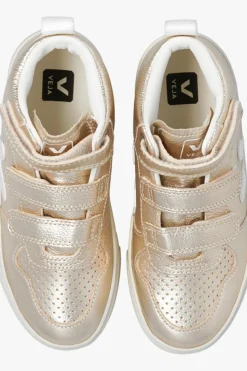 Veja Kids GOLD ‘V-10’ leather sneakers