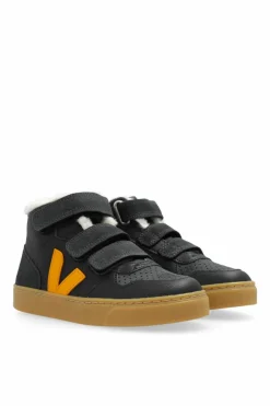 Veja Kids NAVY BLUE Shoes Amall V-10 Mid Winter Chromefree Leather