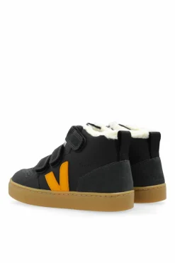 Veja Kids NAVY BLUE Shoes Amall V-10 Mid Winter Chromefree Leather