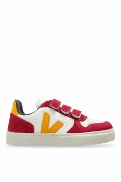 Veja Kids RED Sneakers SMALL V-10 CHROMEFREE LEATHER