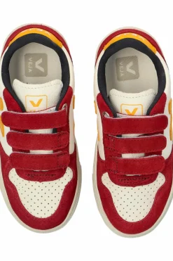 Veja Kids RED Sneakers SMALL V-10 CHROMEFREE LEATHER