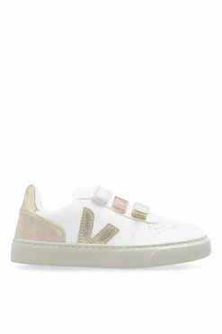 Veja Kids WHITE Sneakers SMALL V-10 CHROMEFREE LEATHER