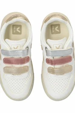 Veja Kids WHITE Sneakers SMALL V-10 CHROMEFREE LEATHER