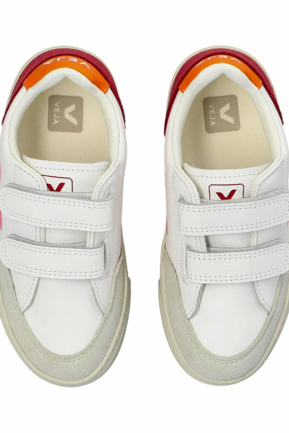 Veja Kids WHITE Sports shoes "SMALL V-12 LEATHER"