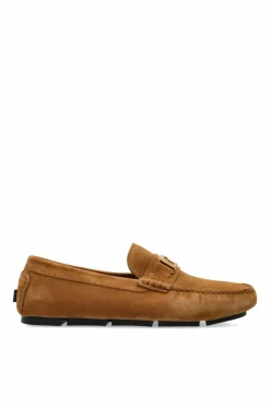 Versace beige Suede Loafers