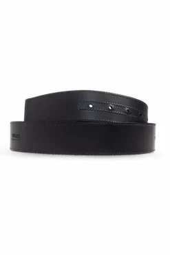 Versace BLACK Belt with a characteristic Greek pattern