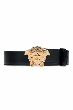 Versace BLACK Belt with decorative buckle