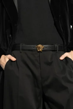 Versace BLACK Belt with decorative buckle