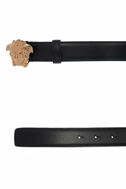 Versace BLACK Belt with decorative buckle