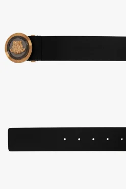 Versace BLACK Belt with Medusa Biggie buckle