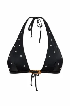 Versace BLACK Bikini top with shimmering crystals