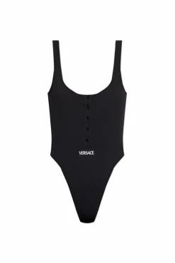 Versace BLACK Bodysuit with embroidered logo