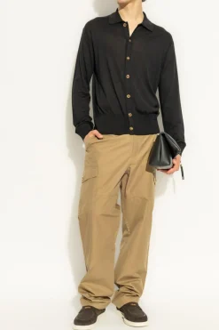 Versace BLACK Cardigan with collar