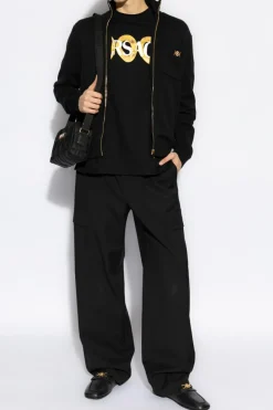 Versace BLACK Cardigan with pockets