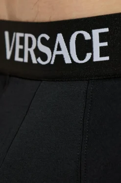 Versace BLACK Cotton boxers with logo