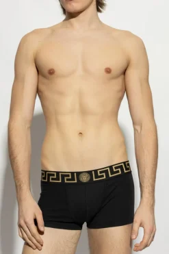 Versace BLACK Cotton boxer briefs