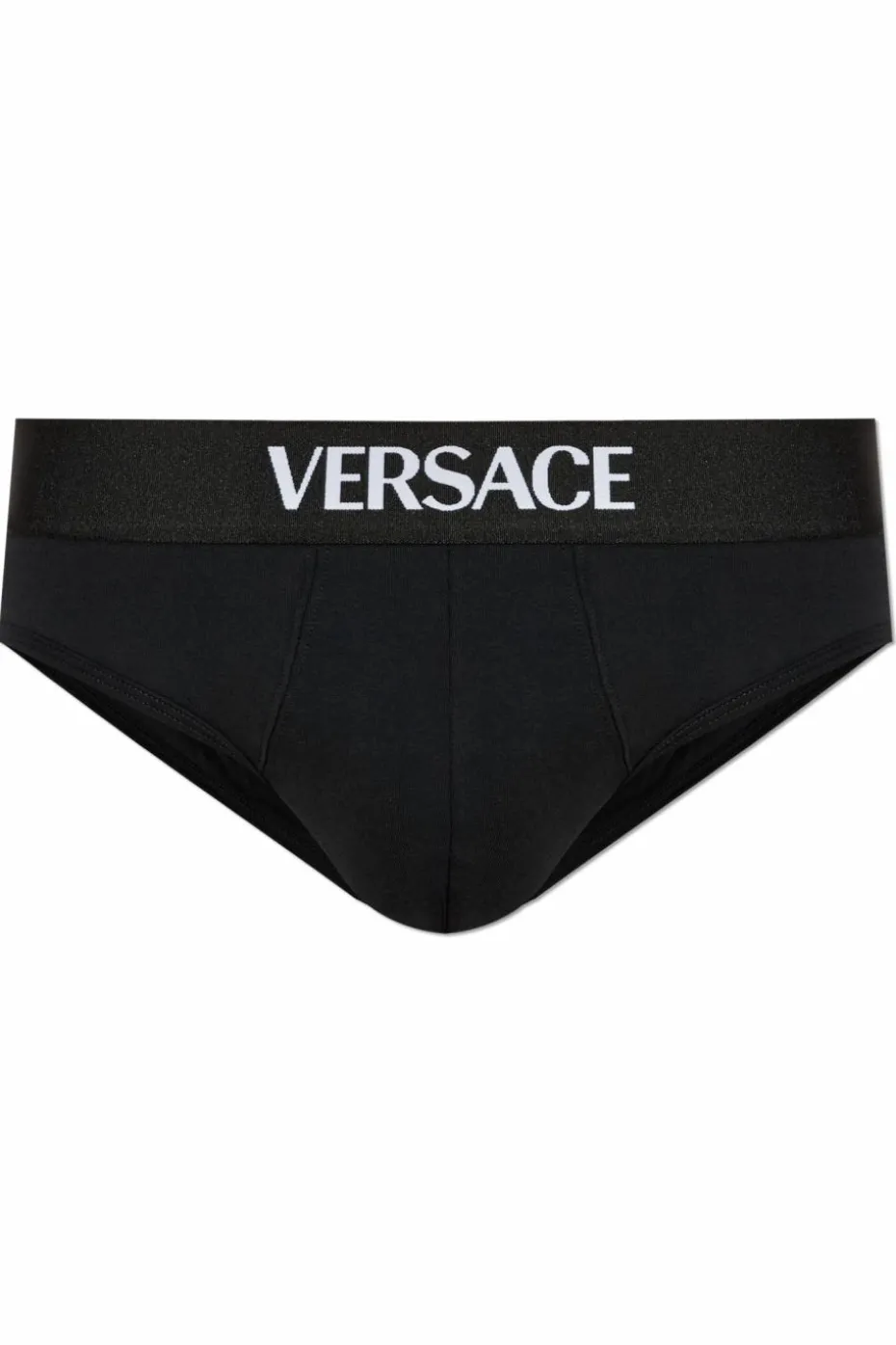 Versace BLACK Cotton briefs with logo