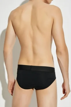 Versace BLACK Cotton briefs with logo