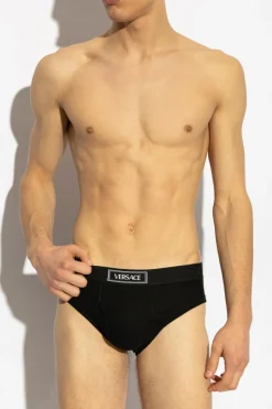 Versace BLACK Cotton briefs