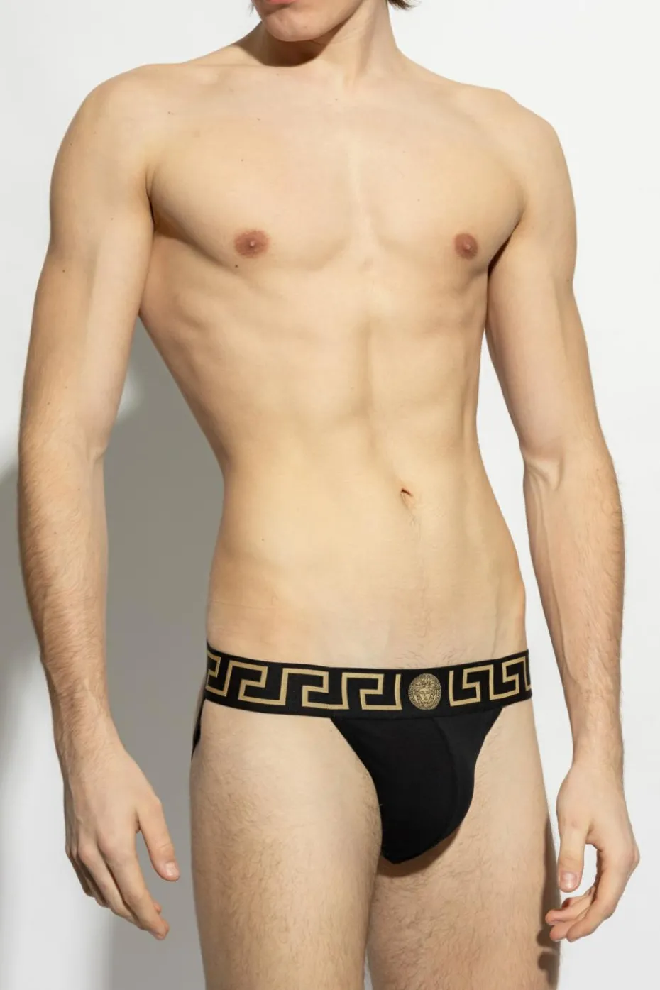 Versace BLACK Cotton jockstraps