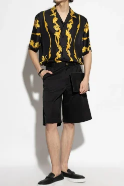 Versace BLACK Cotton shorts