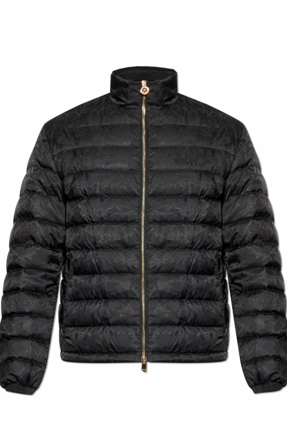 Versace BLACK Down jacket with stand-up collar