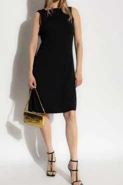 Versace BLACK Dress with decorative safety pin