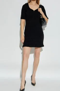 Versace BLACK Dress with decorative safety pin