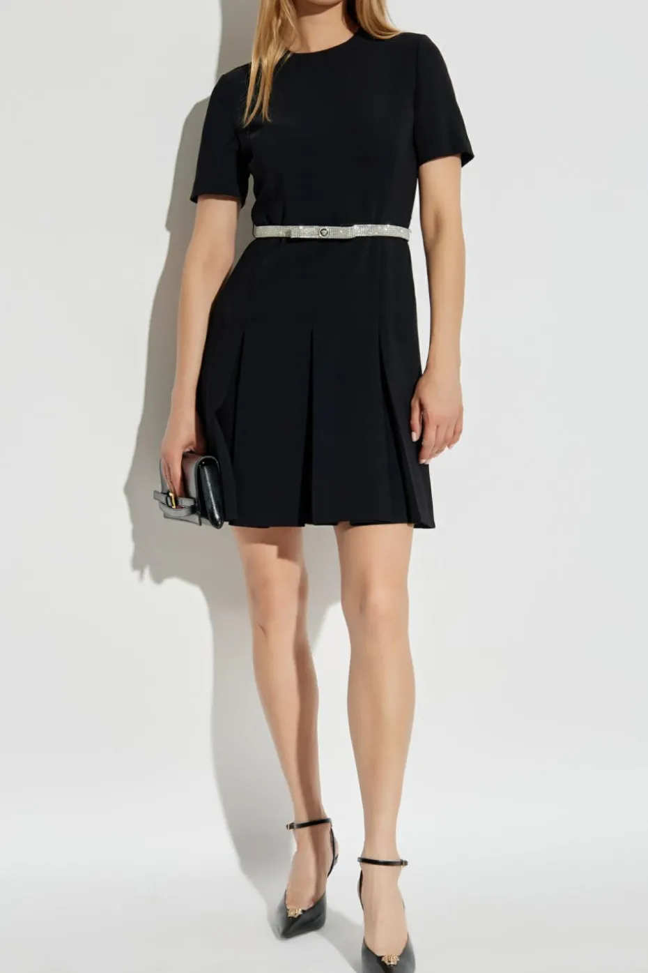 Versace BLACK Dress with a waist belt