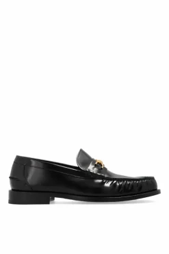 Versace BLACK Embellished loafers