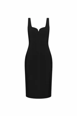 Versace BLACK Fitted dress with spaghetti straps
