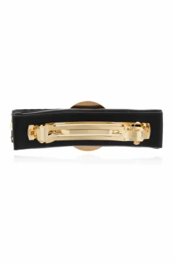 Versace BLACK Hair clip with studs