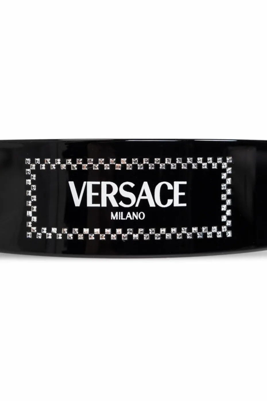 Versace BLACK Headband with shimmering crystals