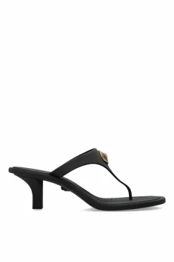 Versace BLACK Heeled flip-flops