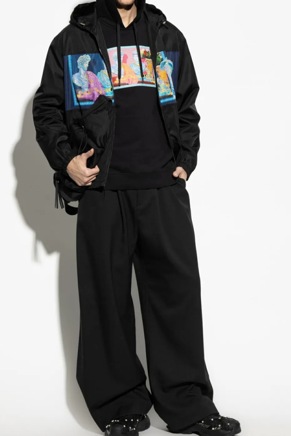 Versace BLACK Hooded jacket