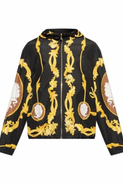 Versace BLACK Jacket with Medusa Cameo print